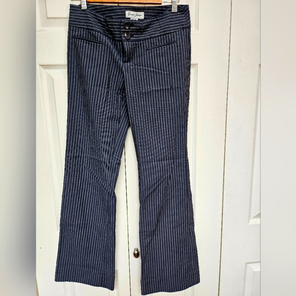 Guess Grey Pinstripe Pants Size 27